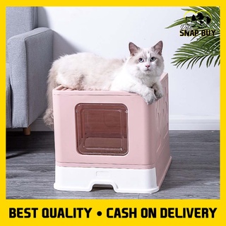 [2022 NEW ITEM] Cat Condo Foldable Large Size Semi -  Closure Cat Litter Box With Drawer