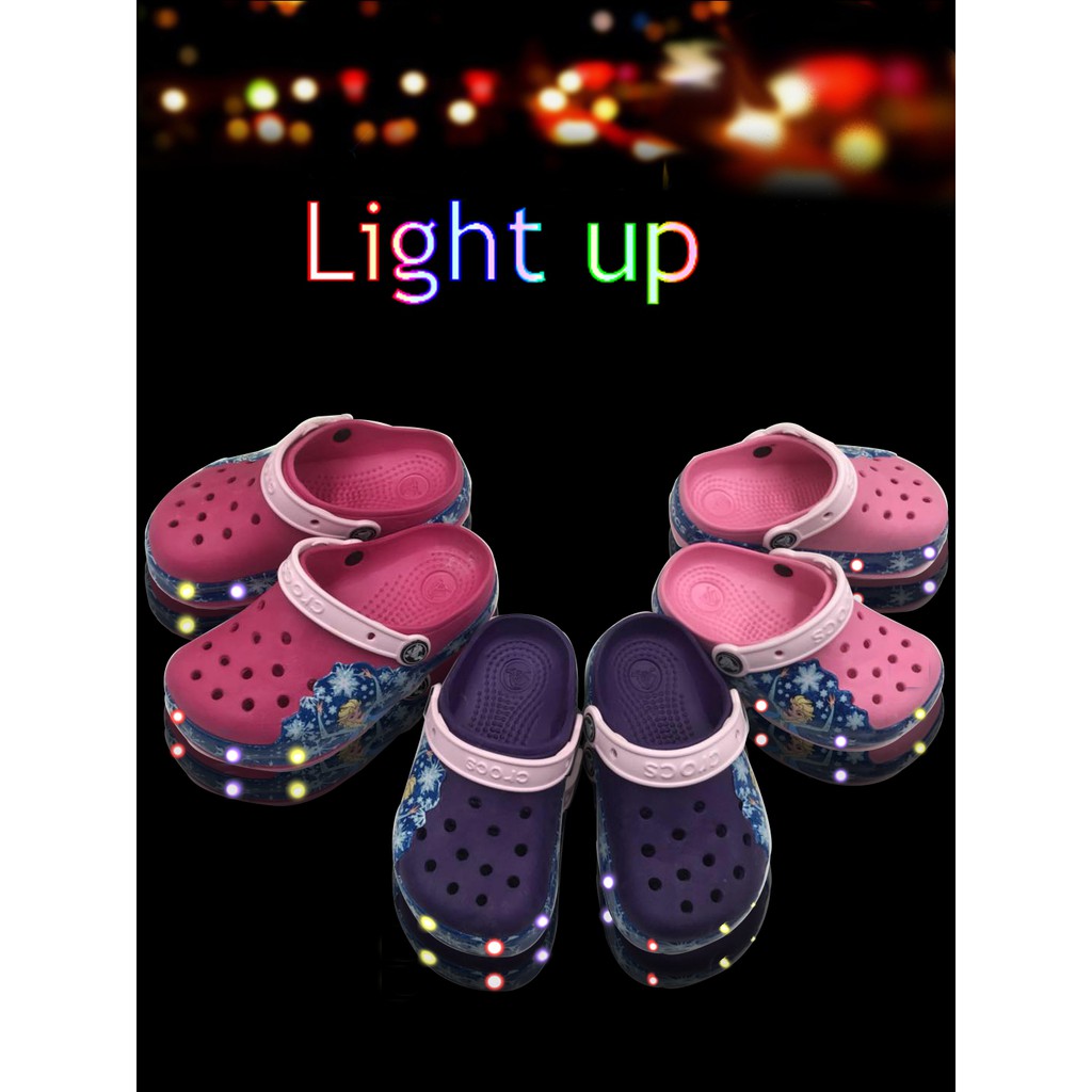 elsa light up crocs