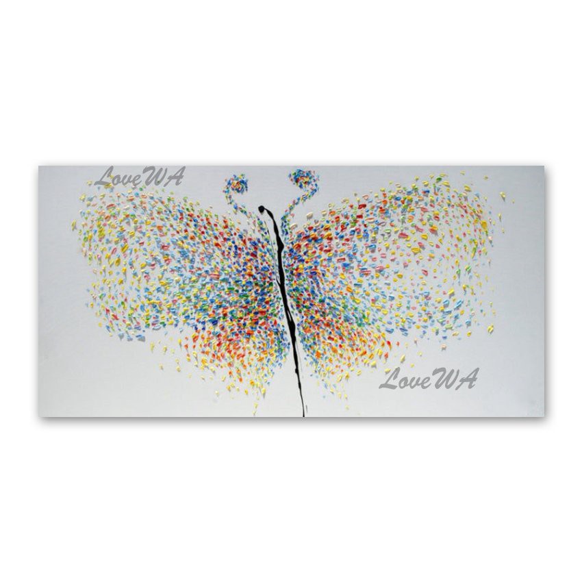 Download Beautiful Butterfly Picture Canvas Art Palette Knife Oil Painting 3d Textured Acrylic Animal Wall Ar Shopee Philippines