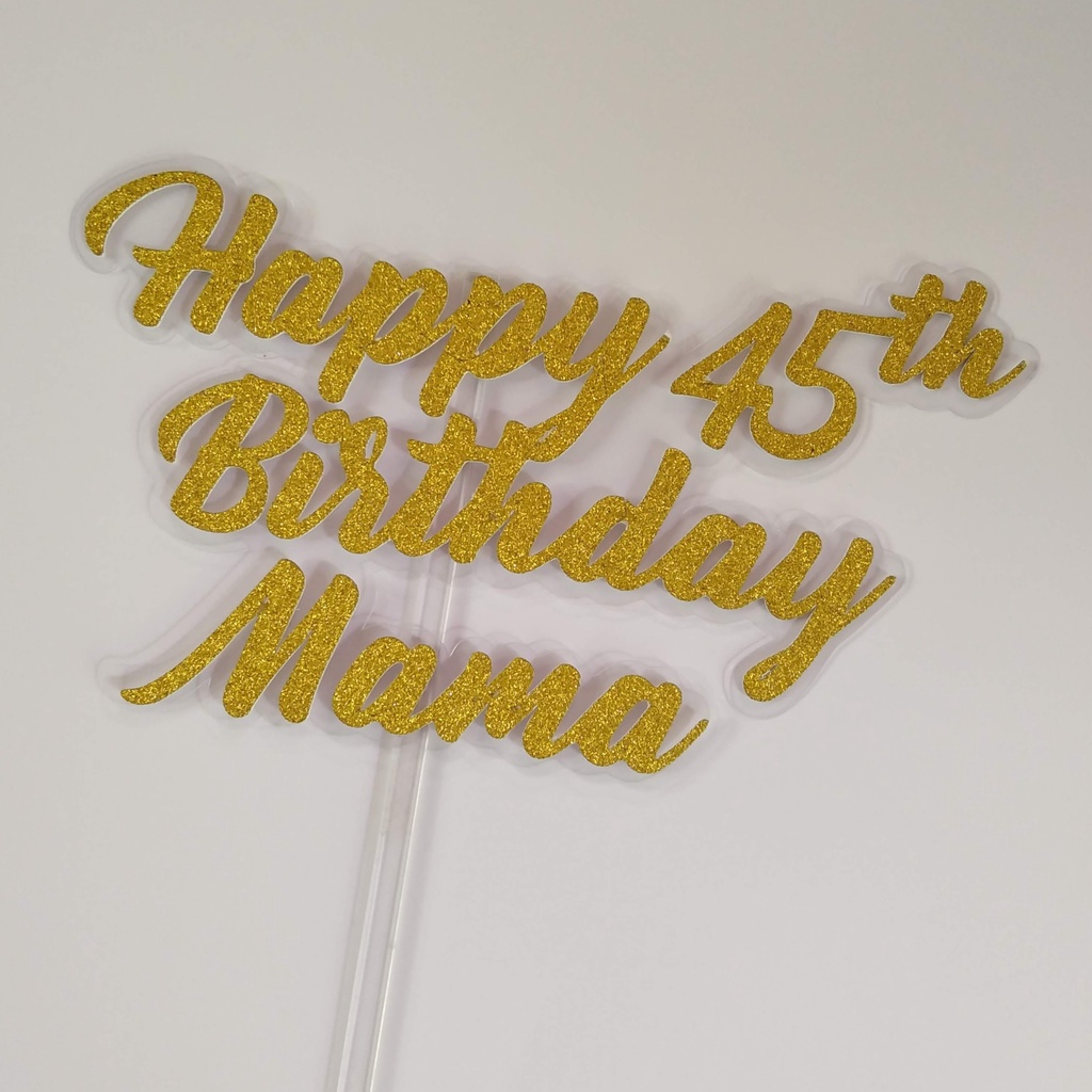 Custom Glitter/Metallic Cardstock Cake Topper | Shopee Philippines