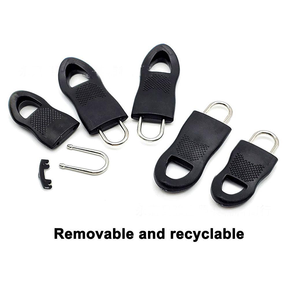 CHERRY 10Pcs New Zipper Sliders Luggage Detachable Zipper Puller Universal Tab Fixer Jackets Replacement/Multicolor