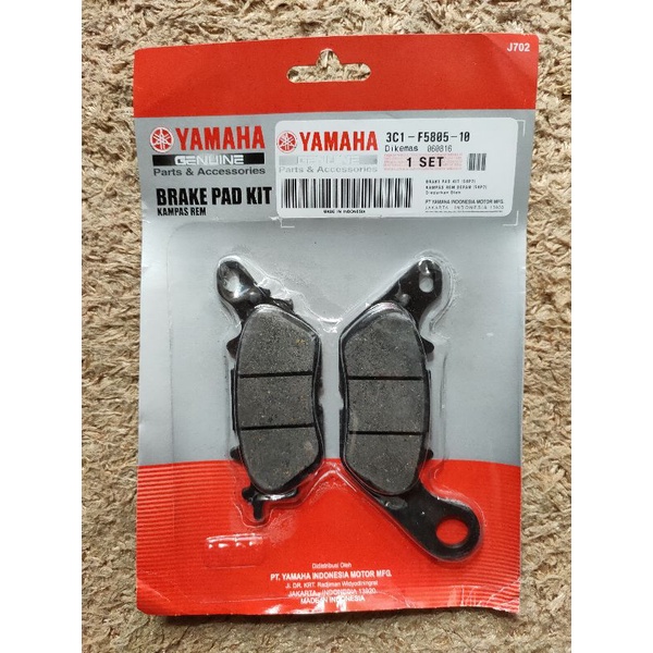 Yamaha Front Brake pad (Mio Sporty, Soul 115,Mx,MXi,Fino,Vegaforce,R15