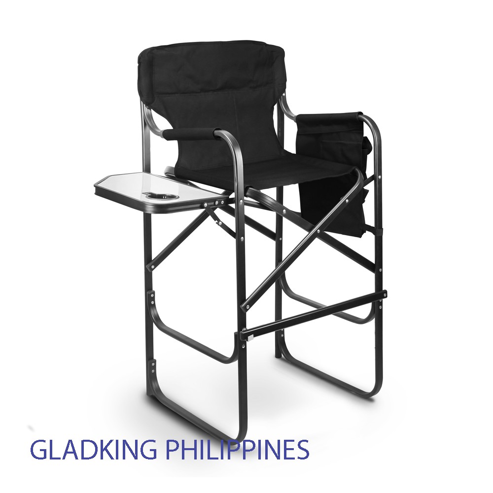 folding directors chair with side table