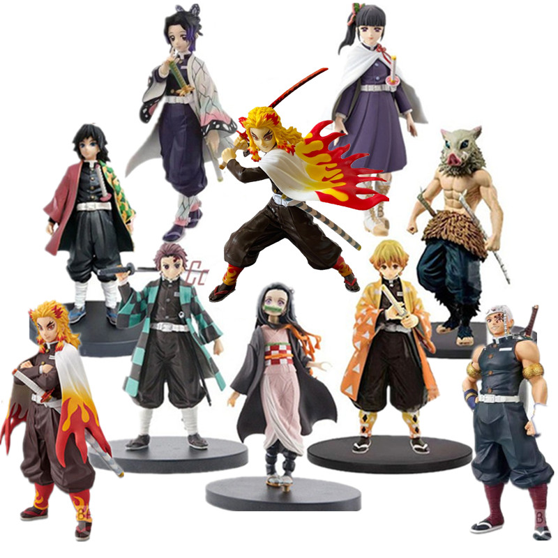 Cod Anime Demon Slayer Kimetsu No Yaiba Figure Giyuu Zenitsu Rengoku Action Figure Nezuko Tanjirou Figurine Toys Shopee Philippines