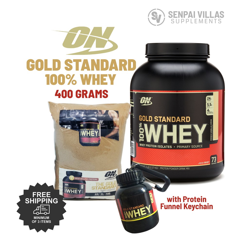 ON GOLD STANDARD WHEY 400GRAMS WITH PROTEIN FUNNEL KEYCHAIN Shopee