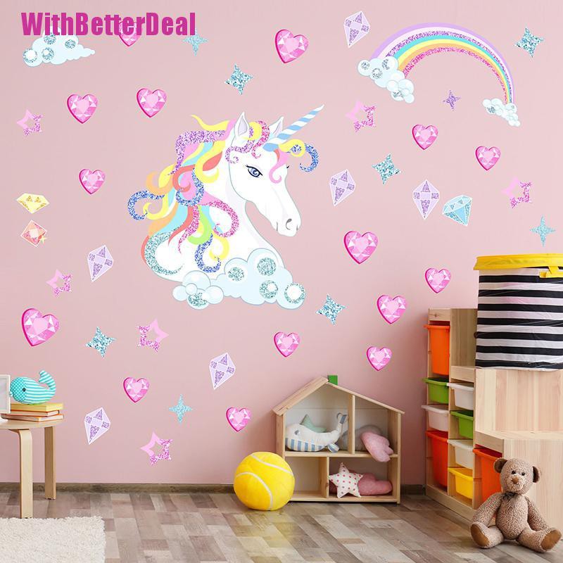 unicorn rainbow wall stickers