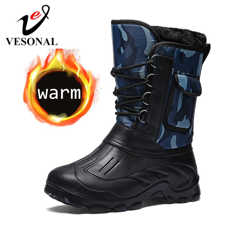 men's camouflage snow boots
