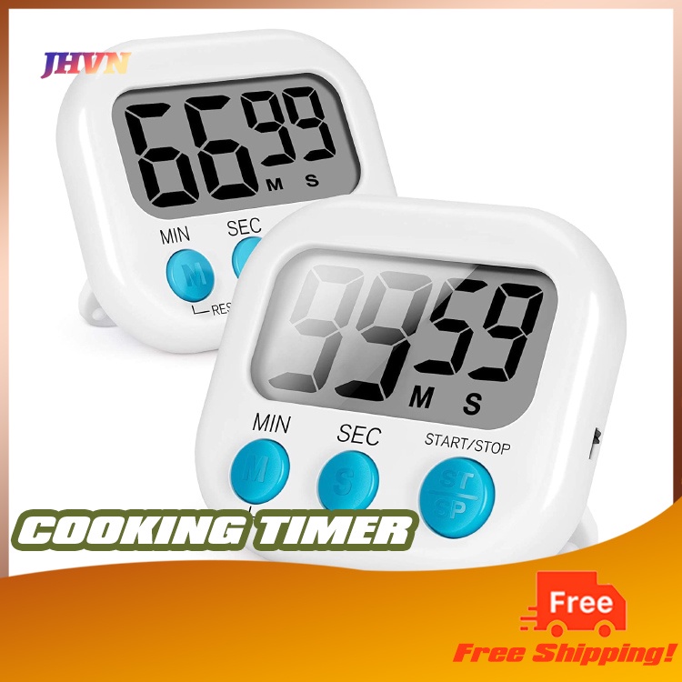 Jhvn Large Lcd Digital Kitchen Cooking Timer Count Down Up Clock Loud