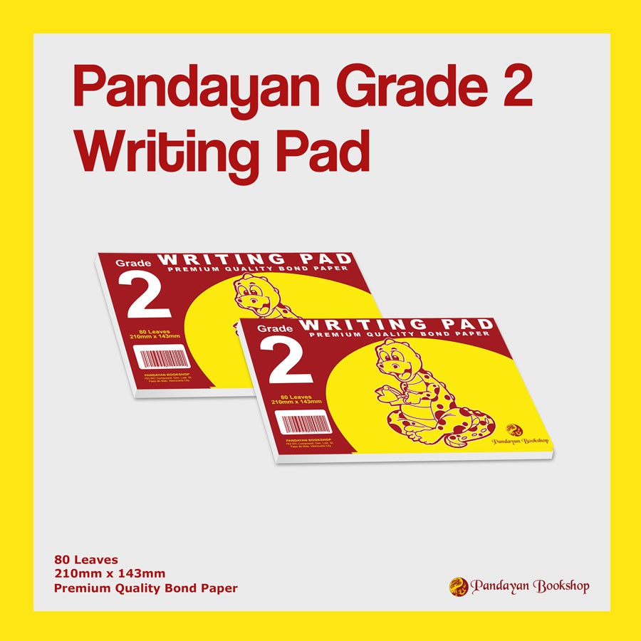 Pandayan grade 2 writing pad 80 leaves per pad shopee philippines