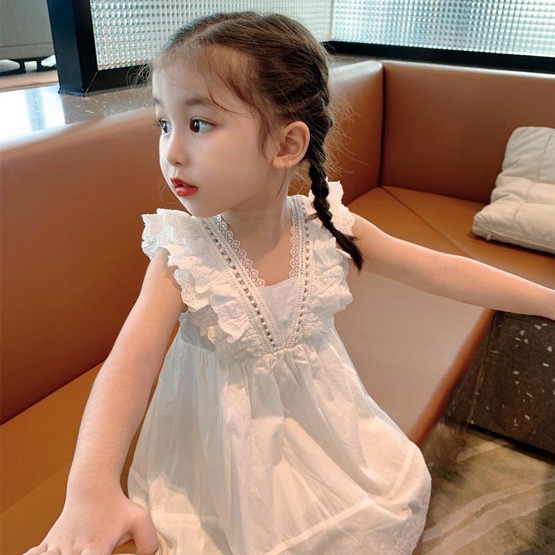 OOTD White Princess Dresses for Kids Girls Wedding Party Dess for Baby