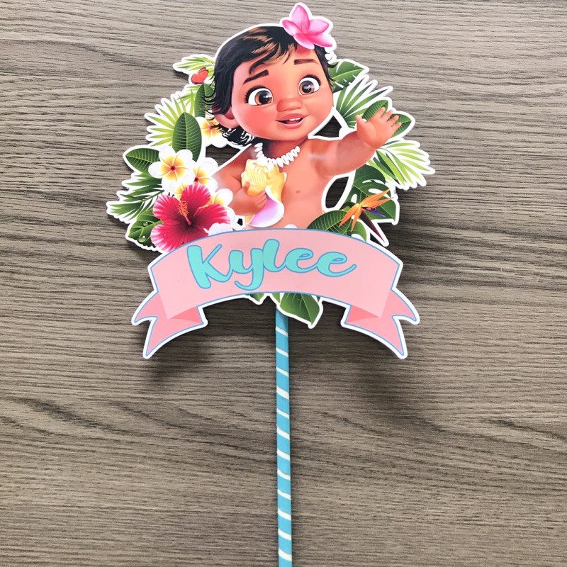 Moana Laminated Cake Topper With Customized Personalized Option Shopee Philippines