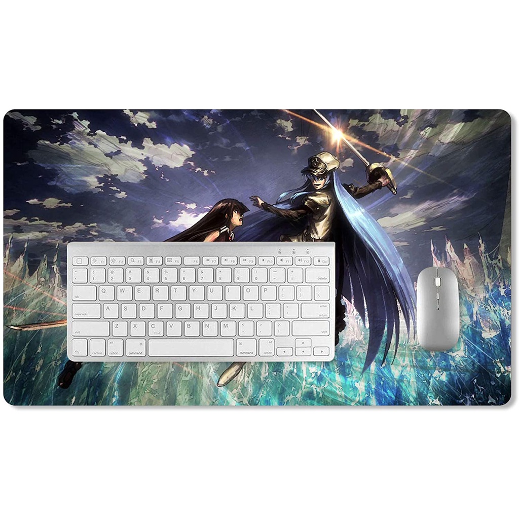 Mouse pad 57 lanyu Anime Game Mouse pad Large Desk pad Keyboard pad Computer Desk pad Office Mouse pad Esdese Esdeath Tatsumi Akame Night Raid Mouse pad Desktop pad Table Mats Compatible for Akame ga Kill