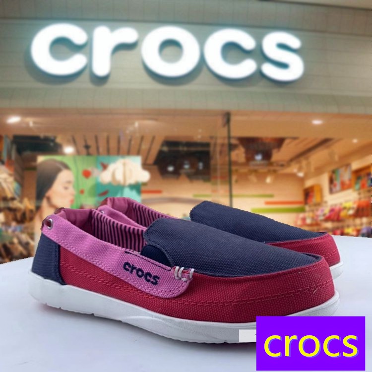 crocs canvas shoes womens