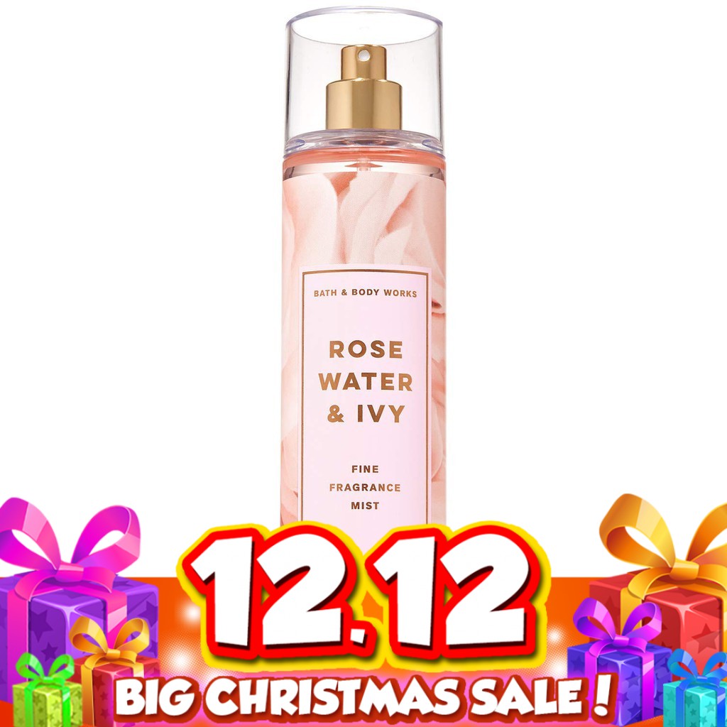 Bath and Body Works Rose Water & Ivy Fine Fragrance Mist 236mL Shopee