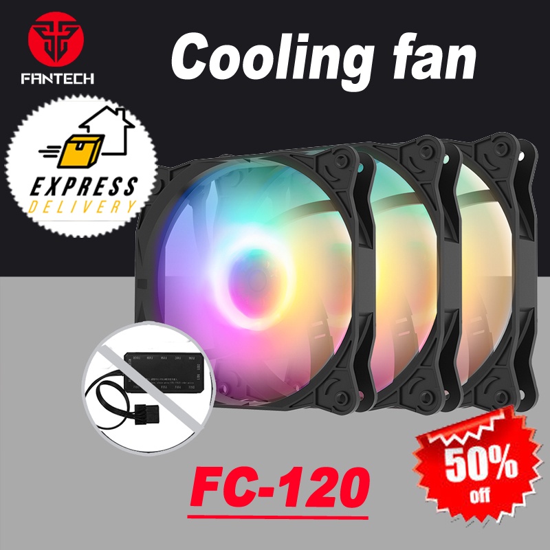 Fantech Core FC120 Computer Case Fan Gaming Cooling Fan RGB Control LED PC Case FAN 6 PIN RGB