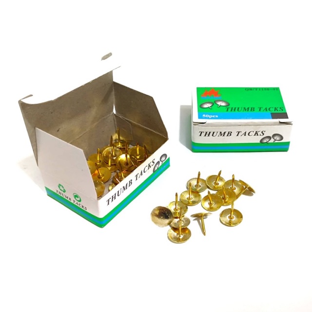40pcs Gold Steel Thumb tacks Thumb Tacks Push Pin Thumbtack School