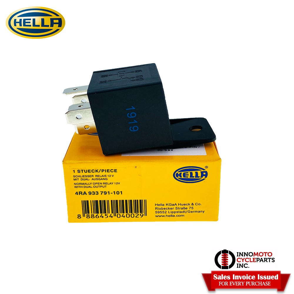 HELLA Relay 12V Dual Output / 5-PIN / 4RA 933 791-101 | Shopee Philippines