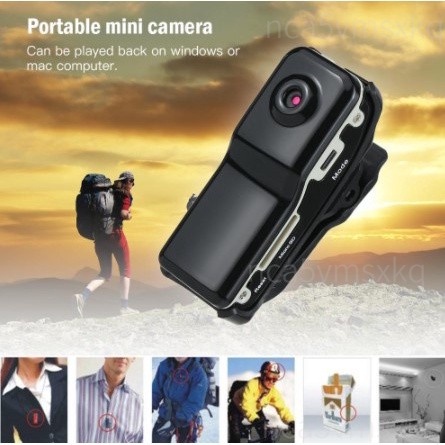 MD80 Spy Camera Mini Sports Camera Clip-on Camera Camera On Motorcycle Helmet Security Camera #2