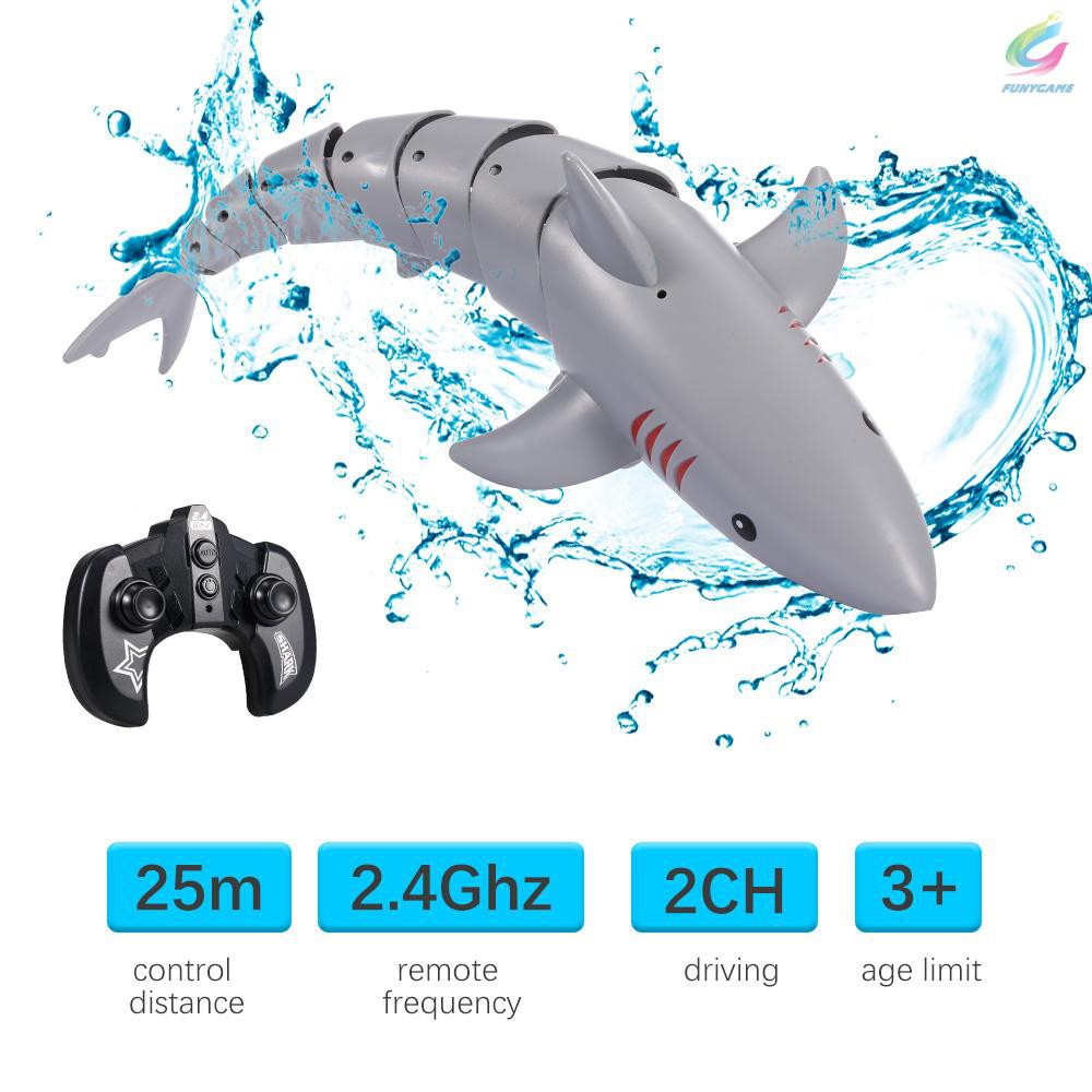 【Christmas gift】Remote Control Shark 2.4G Electric Simulation RC Fish