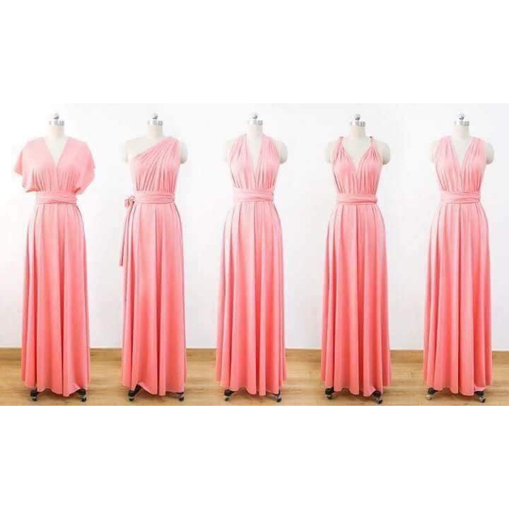 pomelo pink bridesmaid dresses