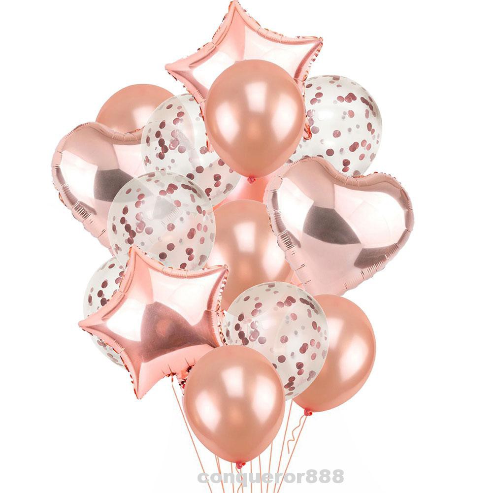 rose gold balloons baby shower