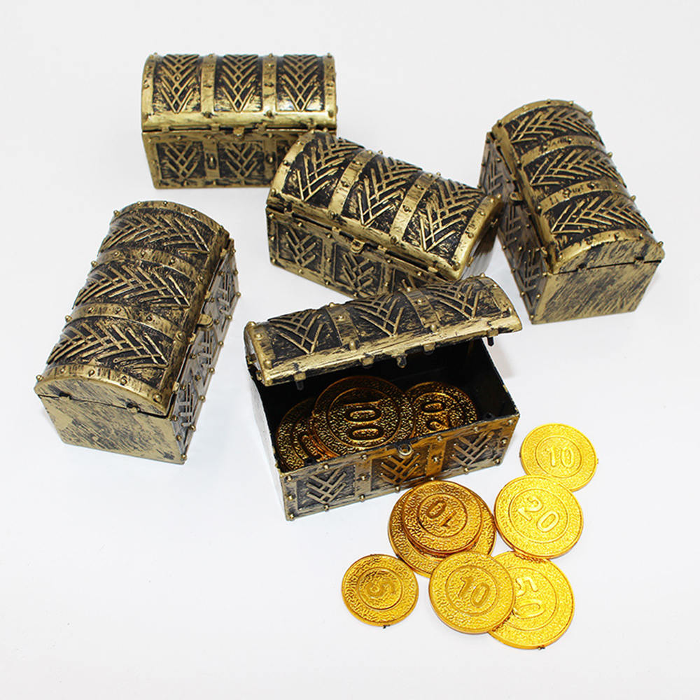 1 6 Scale Treasure Box Chest Gold Coin Vintage Mini Toy For Action Figures Shopee Philippines
