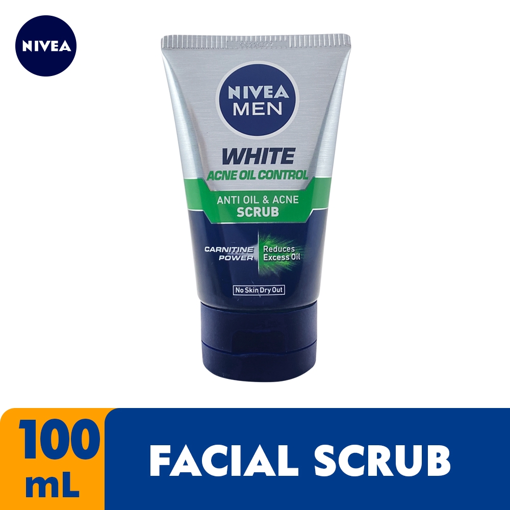 Nivea for Men Whitening Acne Oil Control Scrub 100g | Shopee Philippines