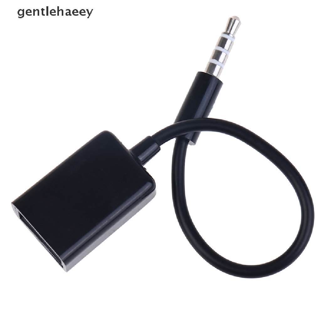 Gene 3.5mm Male AUX Audio Plug Jack To USB 2.0 Female Converter Cable