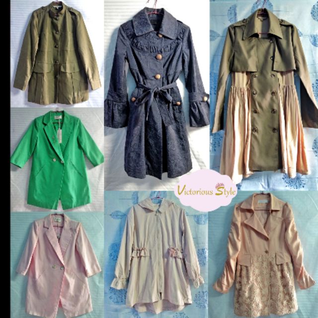 Trench Coats (Different Shades) Shopee Philippines
