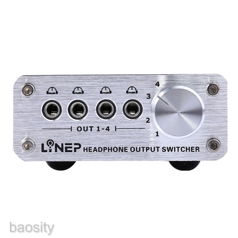 4 in 4 Out 3.5mm RCA Switch Box Audio Video Signal Switcher Splitter