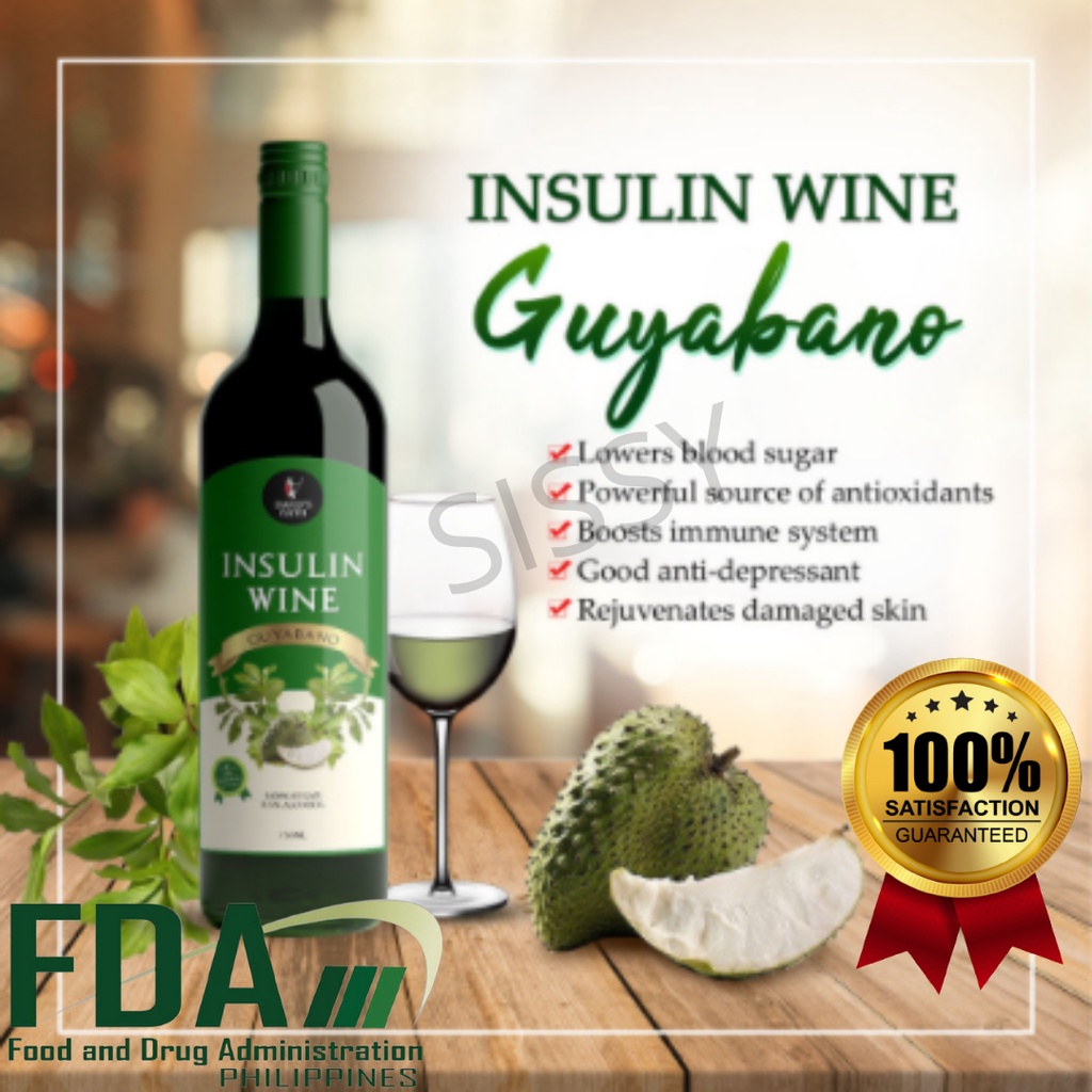 avid's Faith 100 Original Insulin Wine 750ml Guyabano Flavor, diabetic