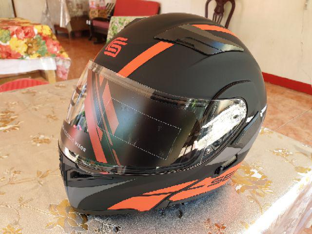 Sec Windstorm Express Black/Red Modular helmet | Shopee ...