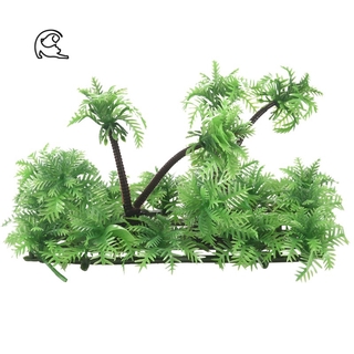 3.9 inch Height Artificial Coconut Palm Plant for Aquarium Fish Tank Green