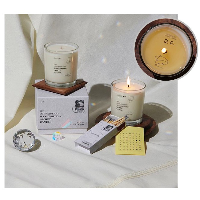 Exo Handwritten Secret Candle Set Exo 8th Anniversary Official Goods Shopee Philippines