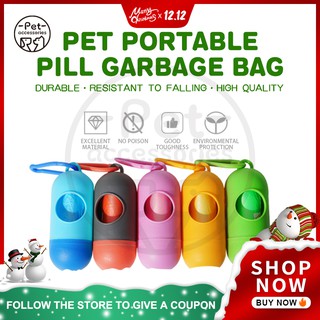 Portable garbage bag Mini Portable Pet Dog Waste Garbage Clean up Bags + Poop Bags Set