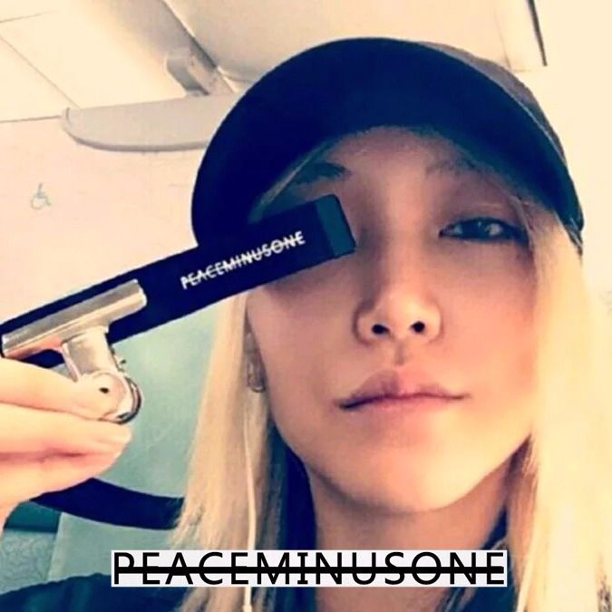 Hat female GD Quan Zhilong with the same PEACEMINUSONE letter long strap personality clip peaked ca