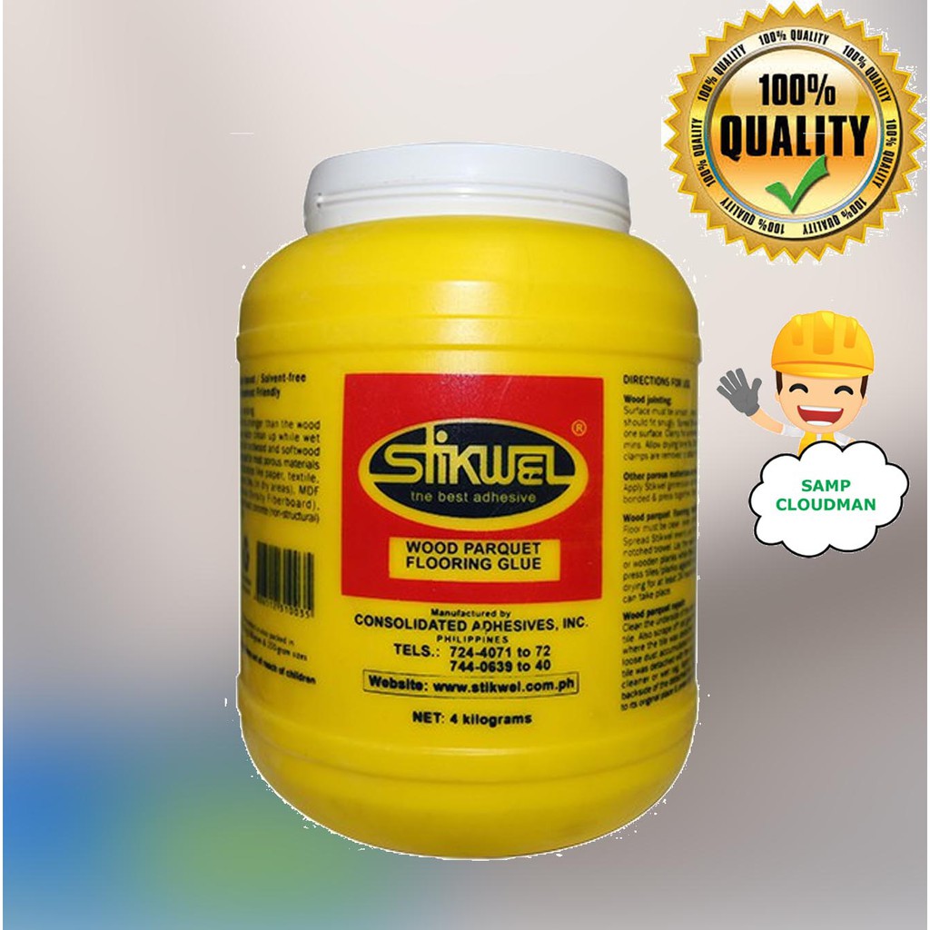 Stikwel Wood Glue / Flooring Glue Gallon Size 4 Kg Kilo / Adhesive