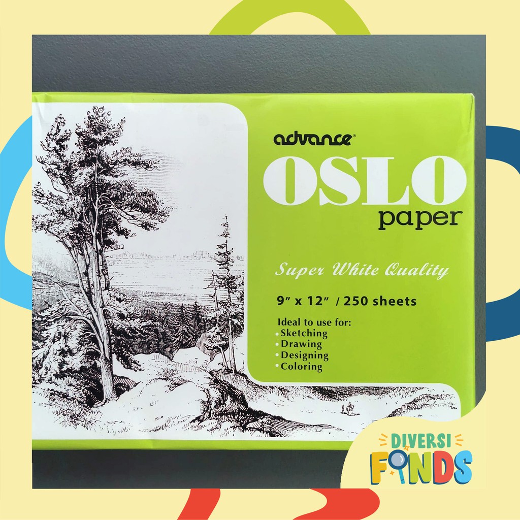 Advance Oslo Paper 9" x 12 " 250 sheets 100 GSM Shopee Philippines