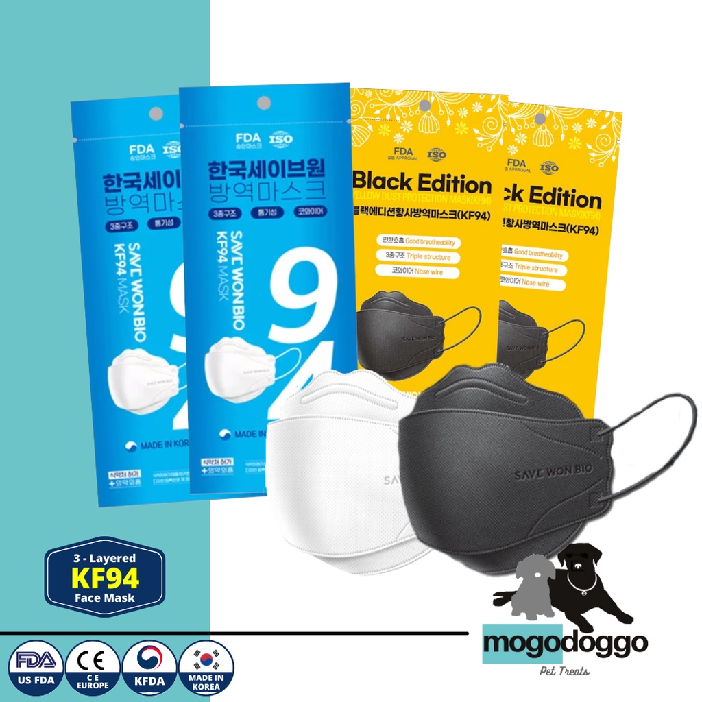 SAVEWONBIO KF94 3D Face Mask FDA Approved Made in Korea Soft Type Easy