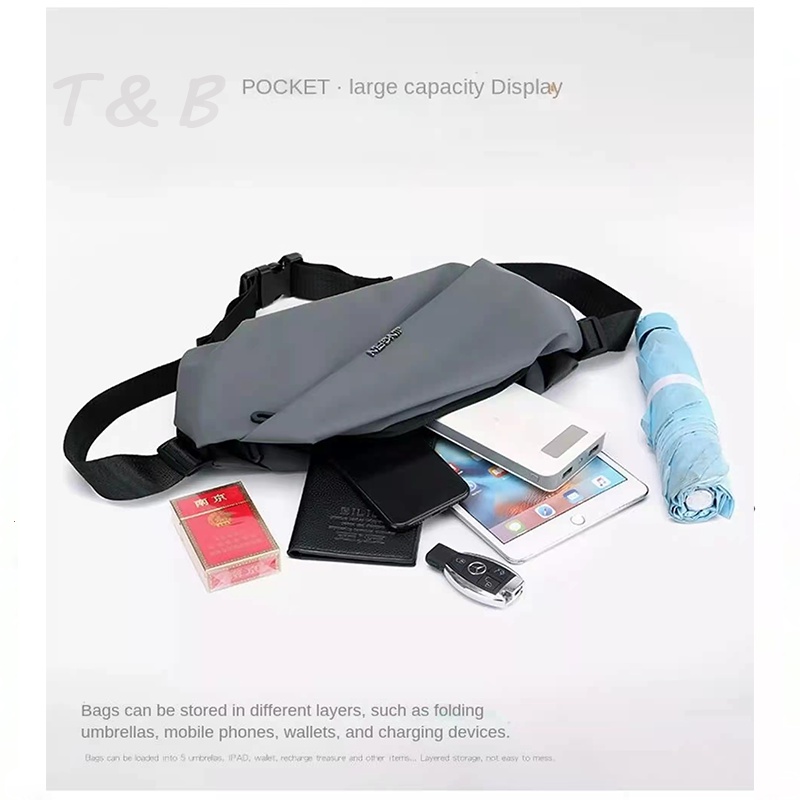 Men Waist Pouch Bag Cross Body Bag PU Leather High Capacity Water Resistant Waist Pack for Travel Outdoor