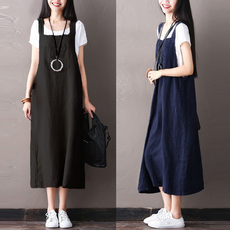 black cotton long dress