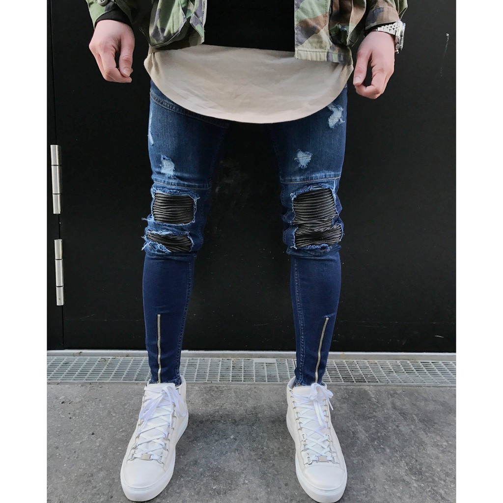 mens distressed ripped jeans