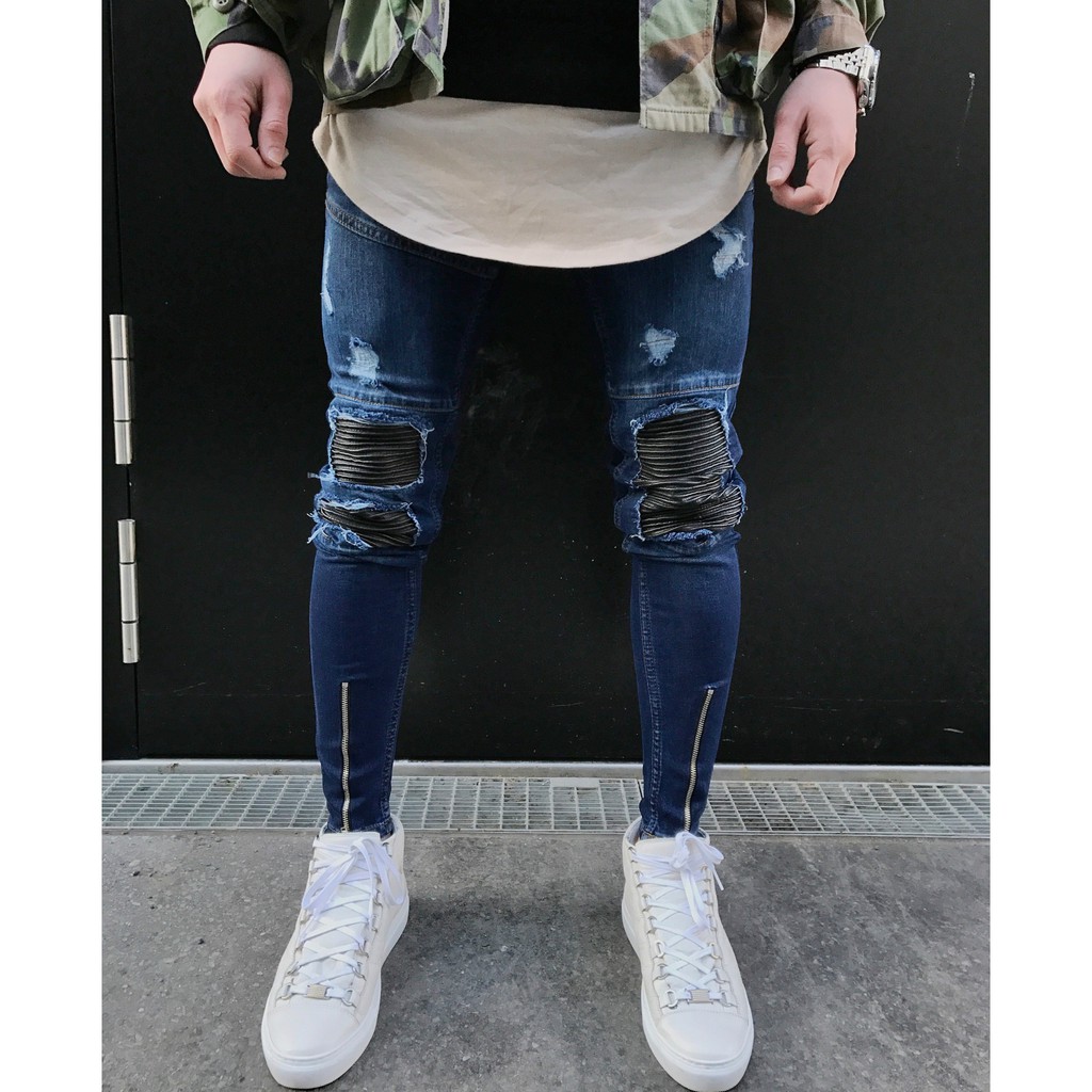 men's regular ripped jeans