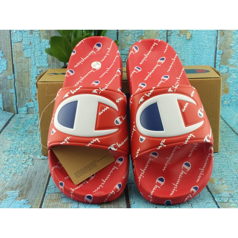 champion slippers red