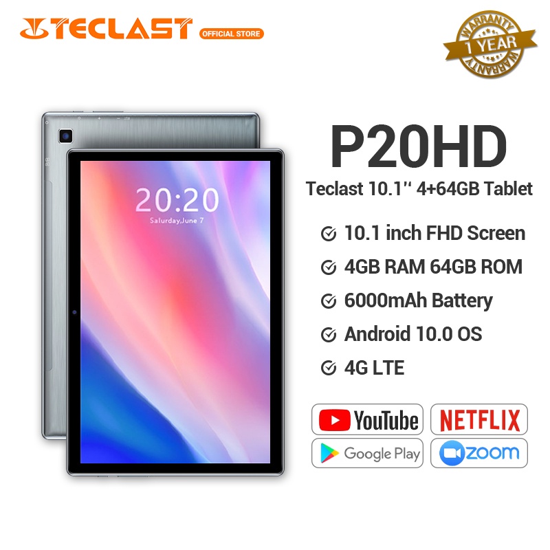 Subtropical corruption Thorns TECLAST P20HD Tablet PC/ 10.1 inch FHD Screen/4GB RAM 64GB ROM/Dual SIM Card  Phablet/Android 10 | Shopee Philippines