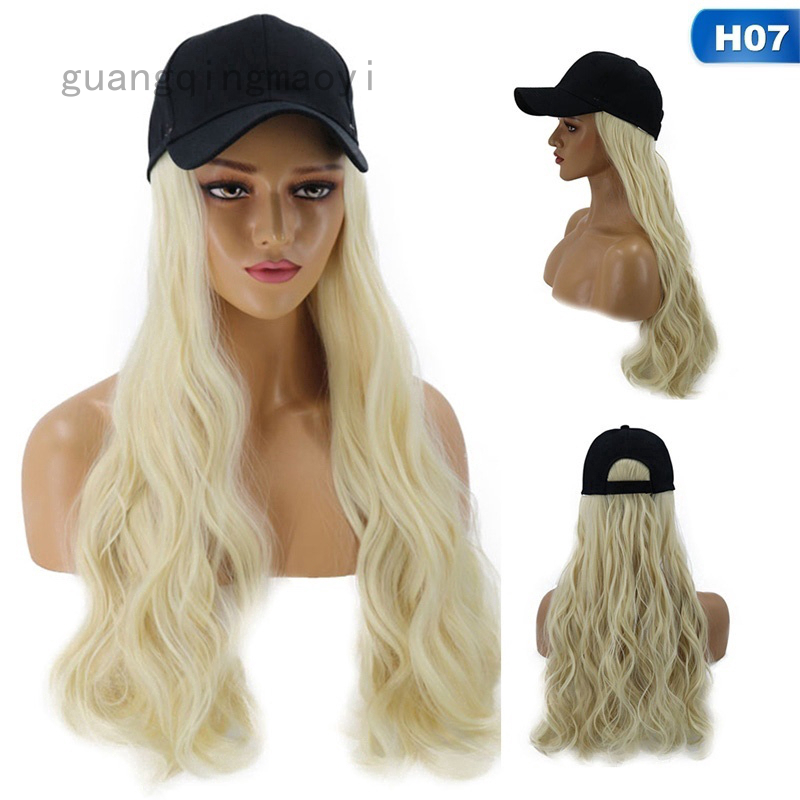 baseball cap with ponytail hairpiece
