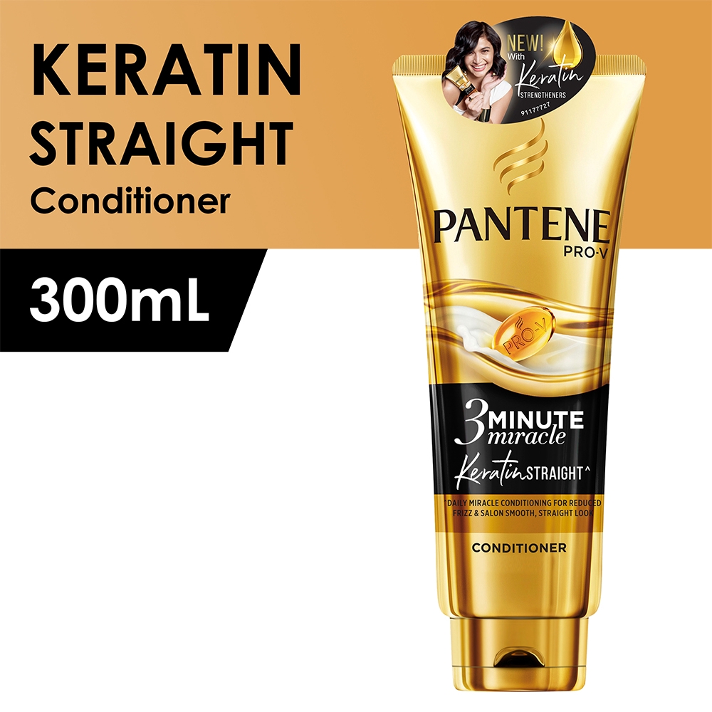 Pantene 3Minute Miracle Keratin Straight Intensive Conditioner (300mL