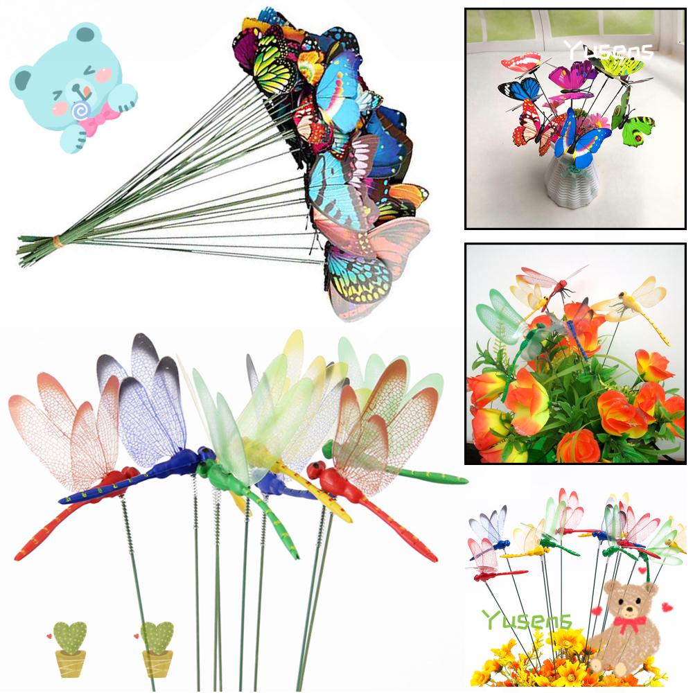 Download Yusens 5 10pcs 3d Artificial Dragonfly Yard With Stem Simulation Butterfly Garden Decor Creative Lawn Ornament Handicraft Thin Stick Multicolor Shopee Philippines