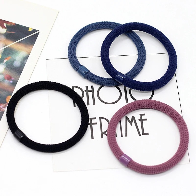 Korean Style Flocking Hair Rings /Women Solid Simple Holder / Ponytail Holder Hair Bands / Girls Daily Basic Headbands Hair Accessories