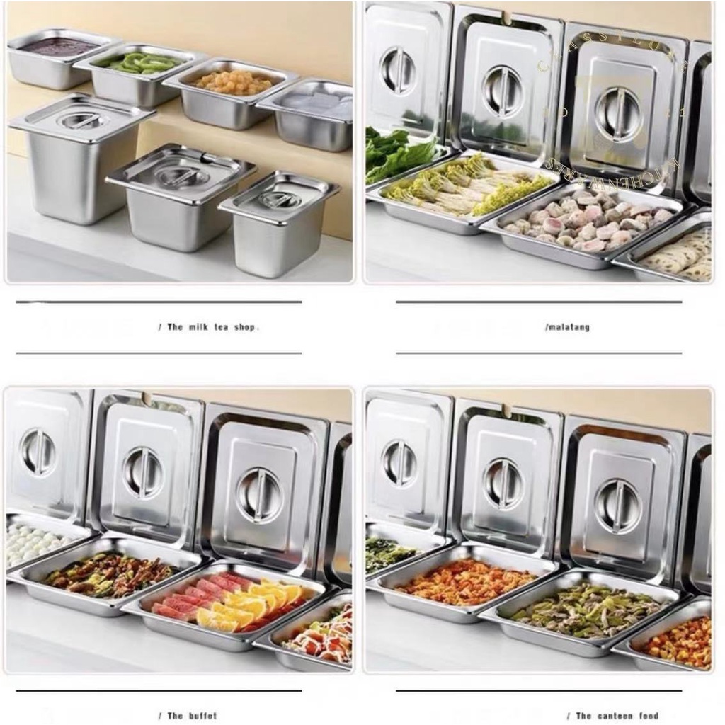 Classy Luxe Stainless Steel Buffet Food Storage Gastronome Container